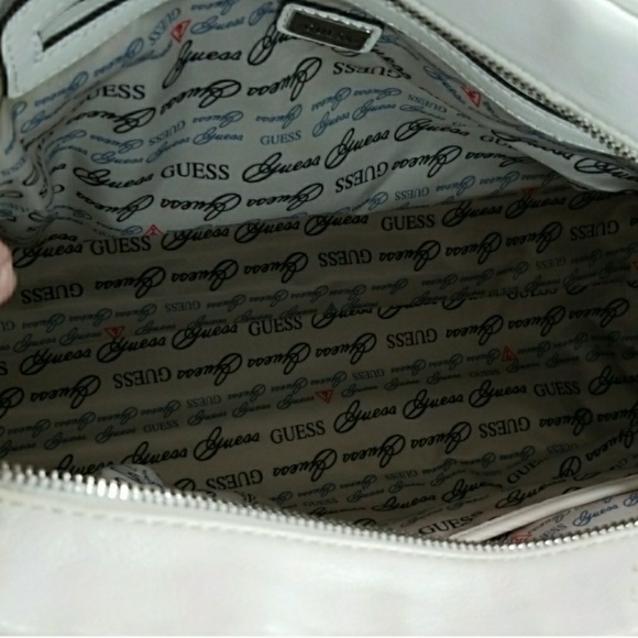 Guess handbag shoulder bag white & coral fringe - Picture 7 of 7